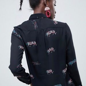 ASOS Button-Up Tiger Print